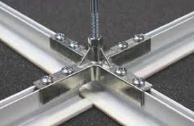 Decorative T Bar Ceiling Grid , Zinc Coated Ceiling T Grid Suspension System