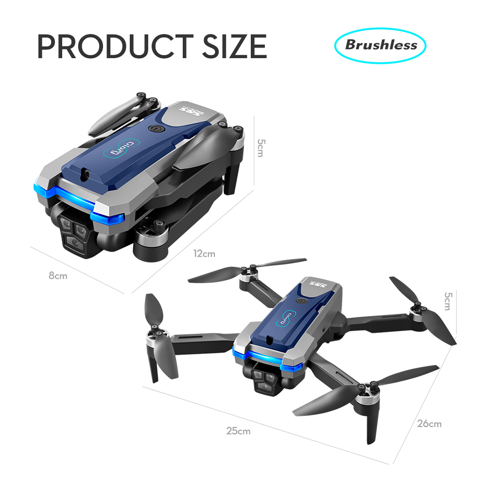 Hot S8s Drones 2.4G WiFi FPV 4K HD Camera Foldable RC Drone Quadcopter Performance Maximum Flight Time 10-20min