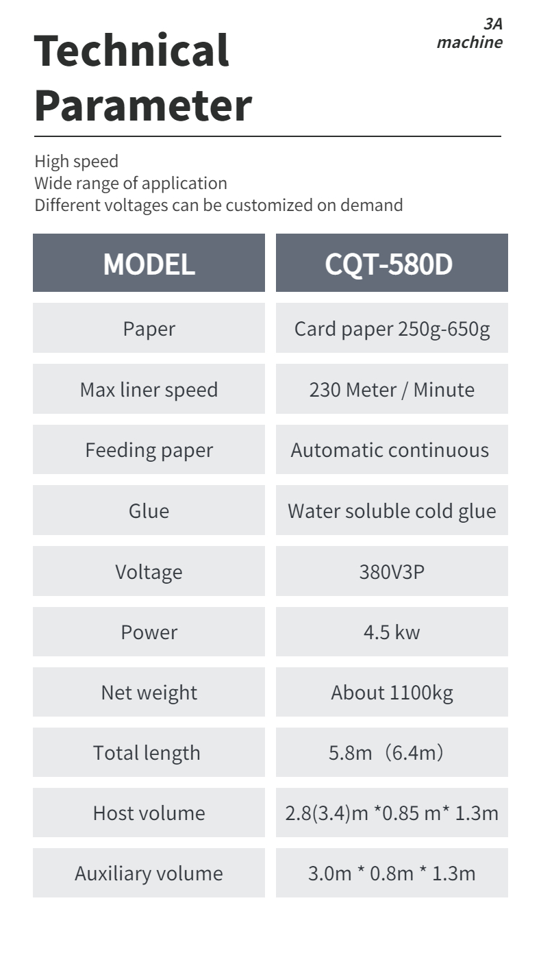 3ACQ*580D Glue Folder Machine In Printing Shops 1 Year Warranty