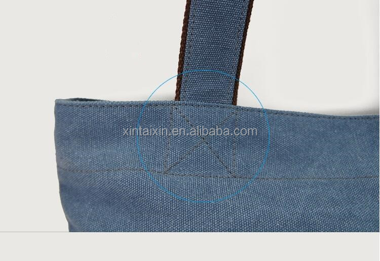Promotional high quality Folding men canvas bag cotton portable informal casual tote handbag for traveling