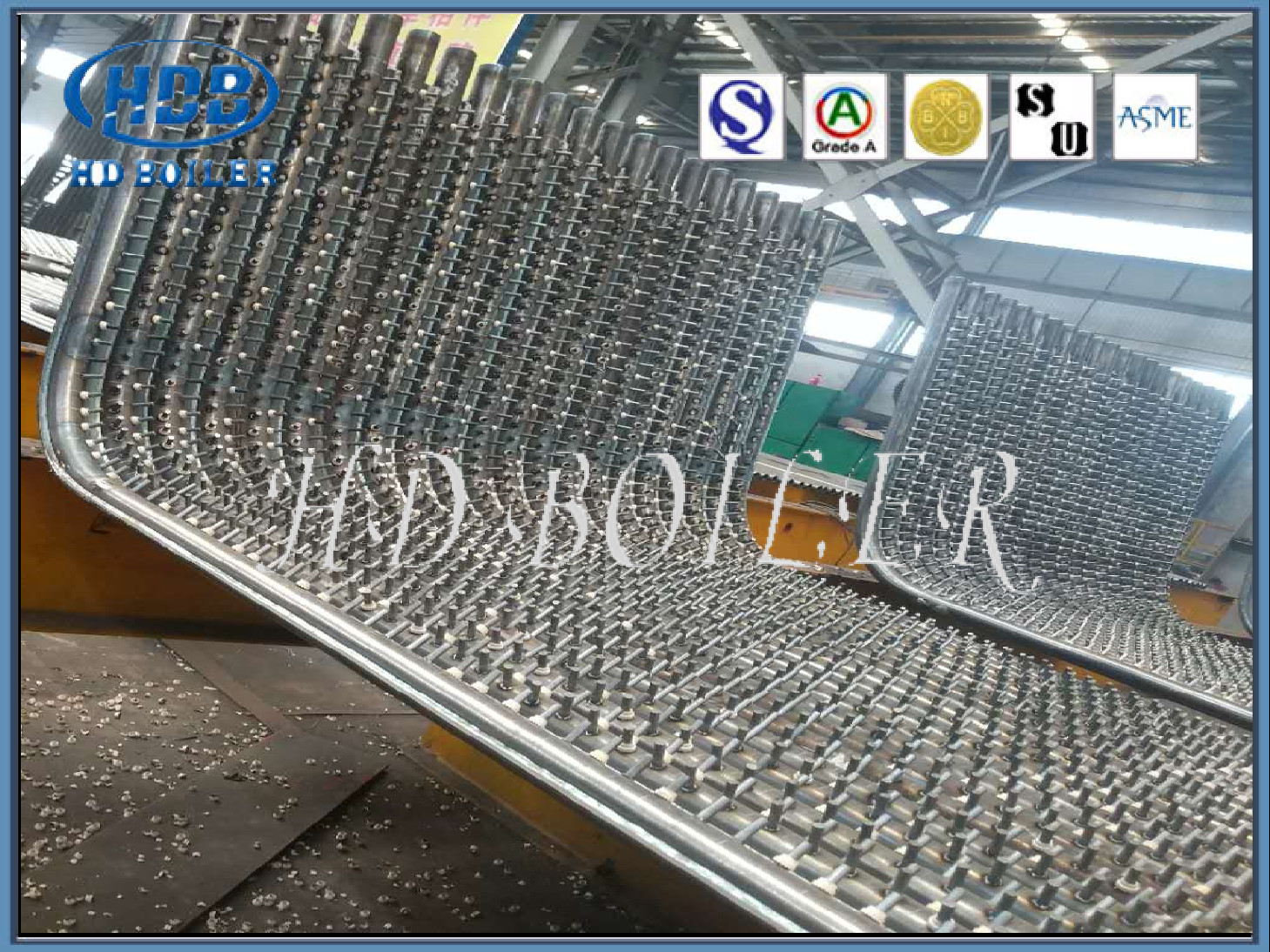 Durable ISO Certification Boiler Membrane Wall Tube Furnace Panel With Pin