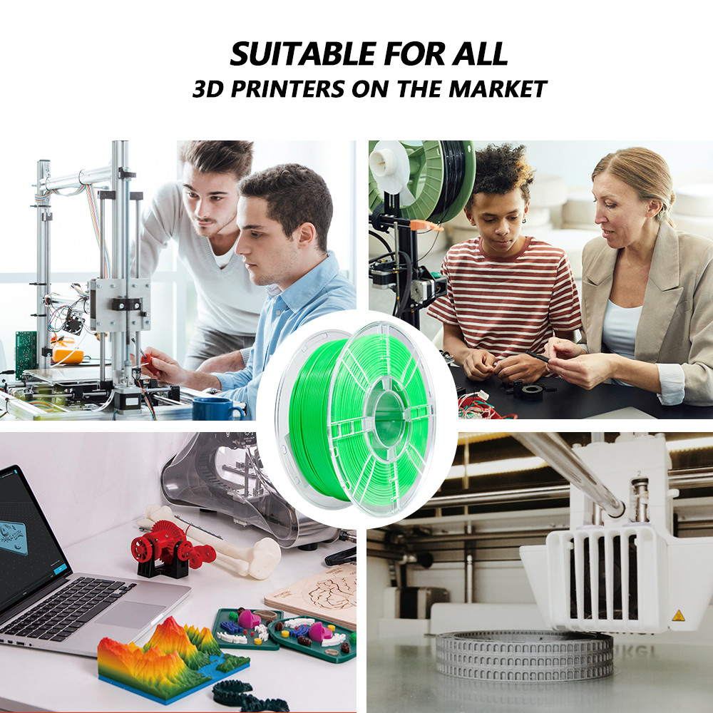 PETG 3D Printer Filament Grass Green 1.75mm Toughness Enhanced 3D Printed