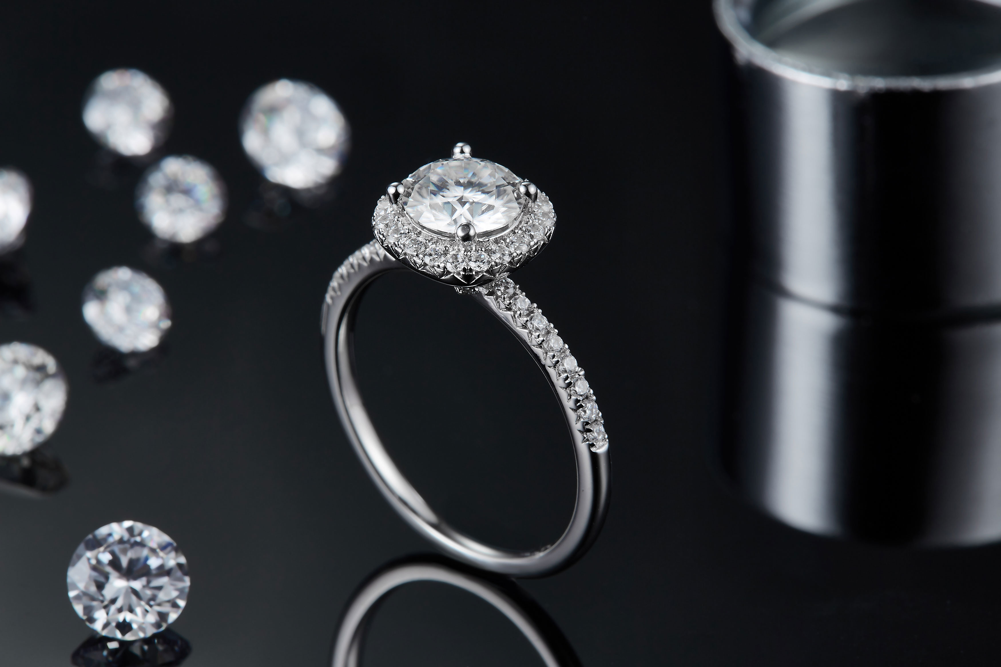 Square Cut Bridal Women Moissanite Square Diamond Gold with Silver Romantic Wedding Ring
