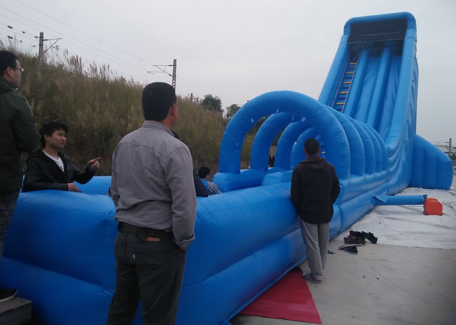 Commercial Pool Slide Giant Inflatable Slide City Outdoor Amusement Park Inflatable Slides For Sale