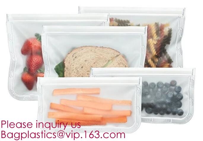 Reusable Silicone Food Storage Bag Washable Silicone Fresh Bag for Fruits Vegetables Meat Preservation bagplastics bagea