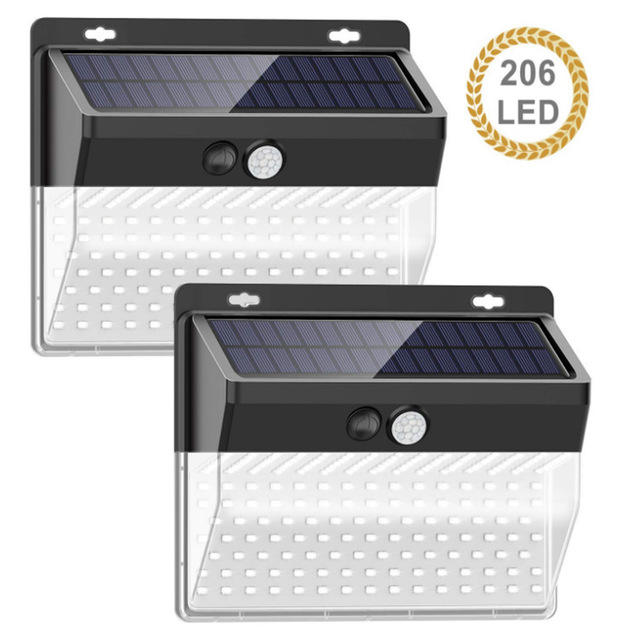 Super Bright 5000K 208 Led Solar Light / DC6V Solar Powered Motion Sensor Security Light
