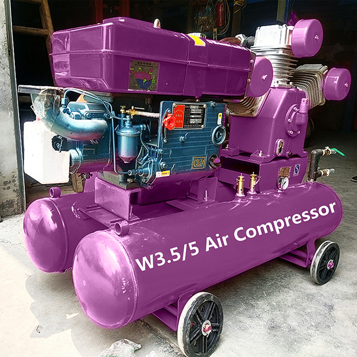 Reciprocating Air Compressor Machine Portable Diesel Power Mini Piston Air Compressor