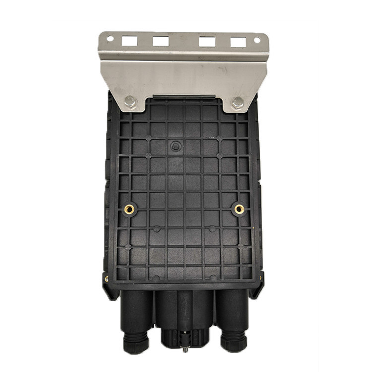 Black Fiber Optic Joint Closure Box Waterproof FTTH Joint Box 2 Inlet 24 Out