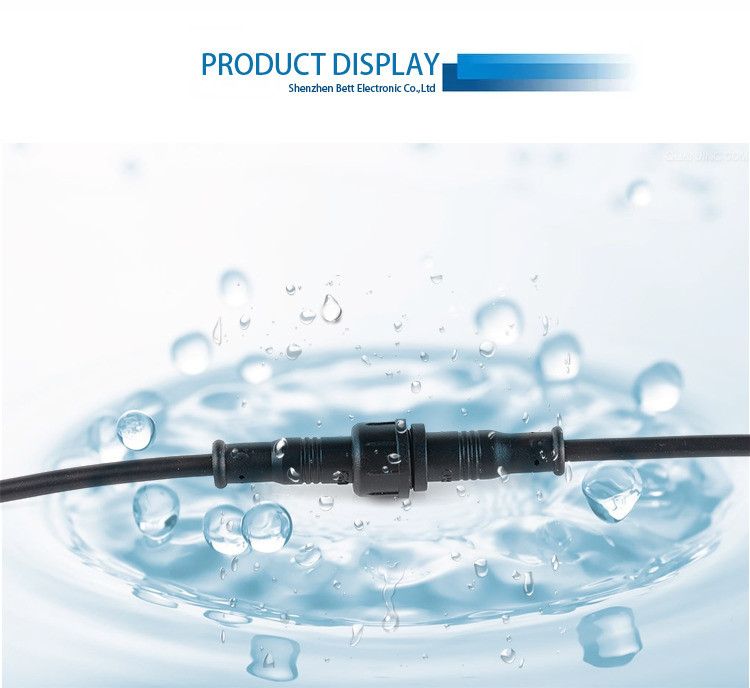 M11 Waterproof circular  Connector LED Light 2 3 4 5 Pin PVC Integrated Injection Molded Plug