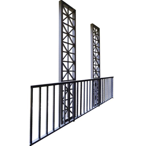 Assembled Outdoor Wrought Iron Guardrail Balustrade Fences Forging Rawd Iron