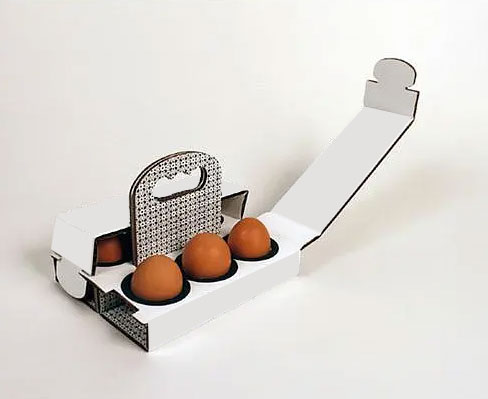 Personalised Chicken Eggs Packaging Box Cartons With Handle 6pack