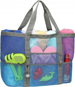  Oversized Embroidery Extra Large Waterproof Beach Bag With Zipper Manufactures