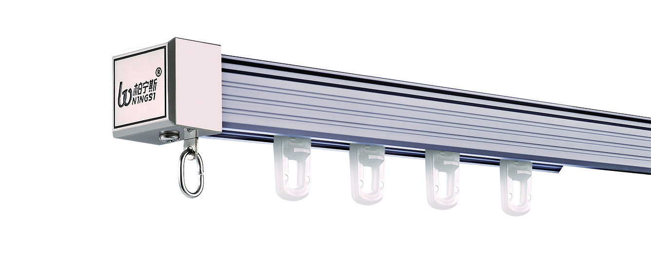 Boningsi 16 Runners Double Aluminum Curtain Track Wall Mount