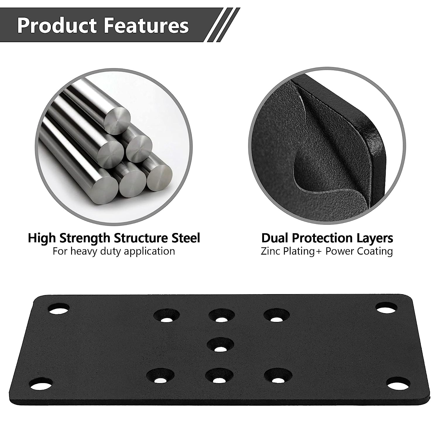 Nonstandard Well Design Post Anchor Base Metal Plate for Deck Railing Wood Fence Mail Post Base Mounting