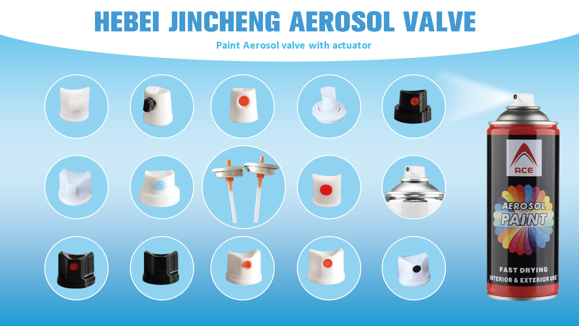 Anti Rust Tinplate Aerosol Can Valve And Nozzles For 200ml -450ml Spray Cans