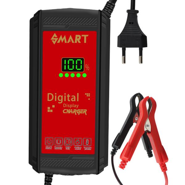 PC Fireproof Material 12V 6A Motorcycle UPS Car Battery Charger Pulse Repair