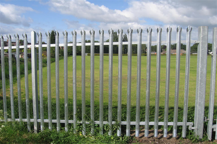 W Shape Pointed Rounded Palisade Panel Fencing With Powder Coated For Highway Protection