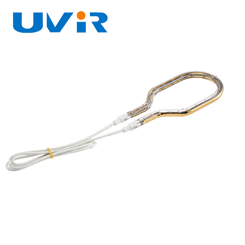 Gold Reflector Quartz Tube Shortwave Infrared Ring Halogen Heating Lamp 200-6000W