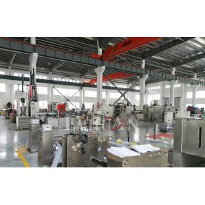 Flat die head technology,and automatic loading preform technology.