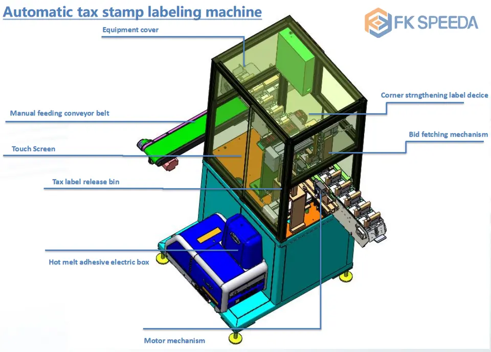 2023 Automatic Tax Stamp Stamping Labeling Machine Suitable for Customer Requirements