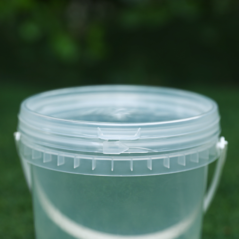 Direct Round 1L Food Grade Clear Gallon Bucket for Snack Fruit Beverage Milk Tea Storage