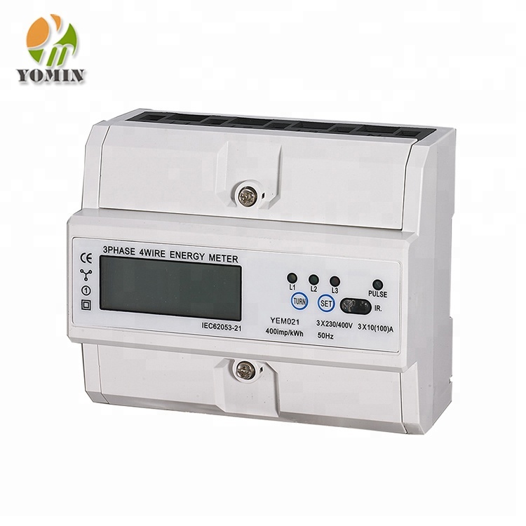 New Design Three Phase Din Rail Digital Electric Kwh Meter Rs485