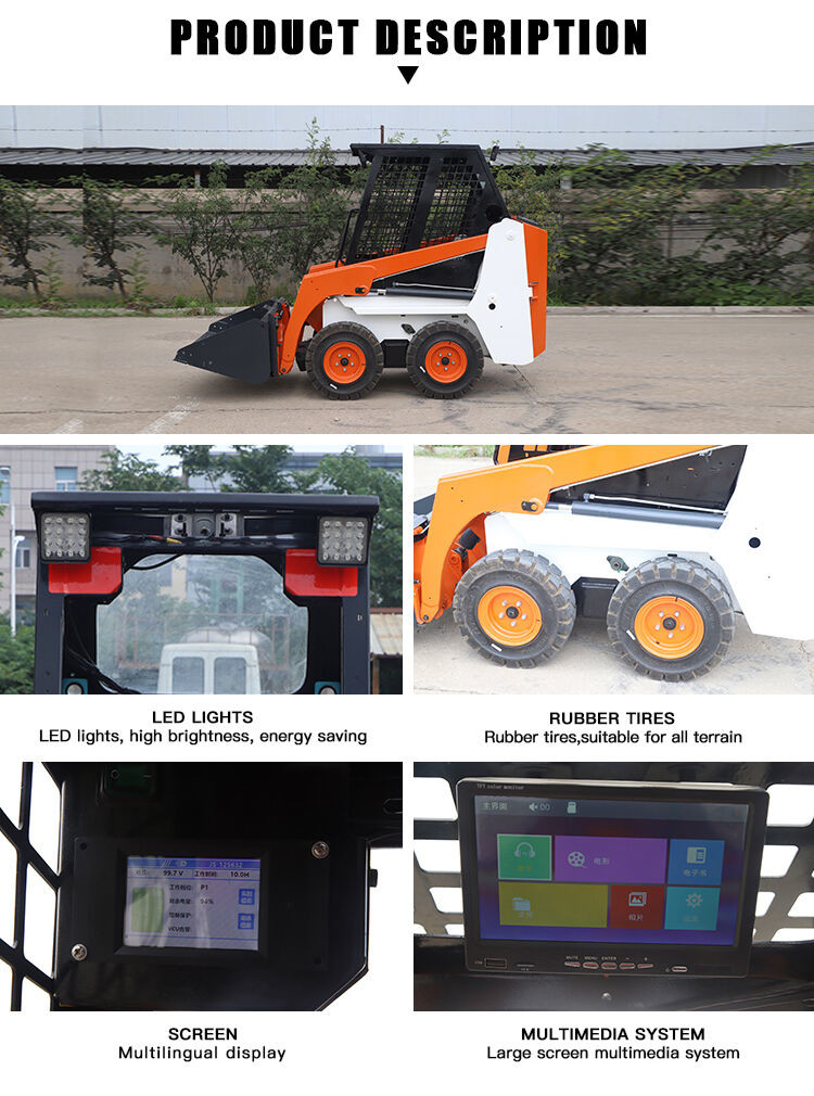 Construction 300kg 500kg 700kg Small Skid Loader With Bucket