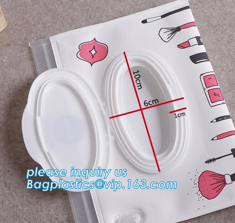 Eco-friendly reusable custom printed zipper top plastic EVA wet wipe, Cheap Custom Plastic packaging bag baby eva tissue