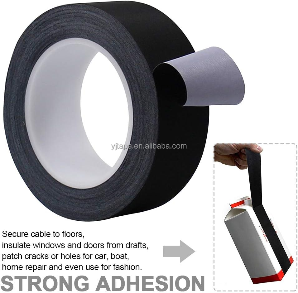 Cloth Gaffer Tape Heat Resistant Cloth Duct Tape For Stage Black Ducktape