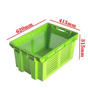 China Handle PP Plastic Turnover Box Nesting Stacking Storage Nesting Crates Plastic Bin on sale