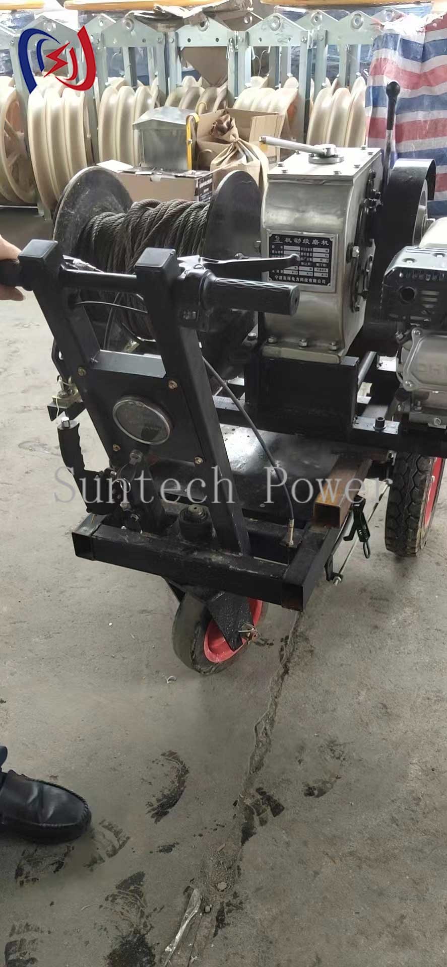 Customized Cable Reel Trailer Cable Drum Trailer High Load Bearing Capacity 2360mm