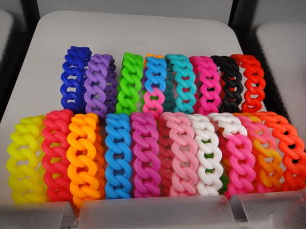 19mm width wholesale CUSTOM twist braided silicone bracelet, Personalized