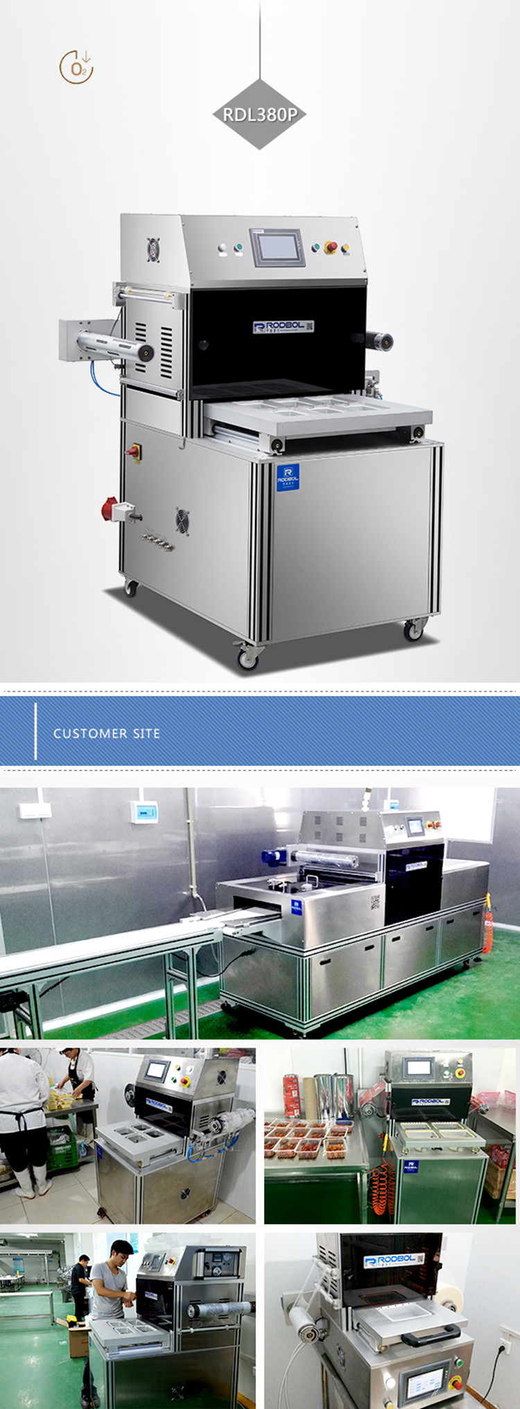 Tray Type Modified Atmosphere Packaging Machine Sealer Packing Machine