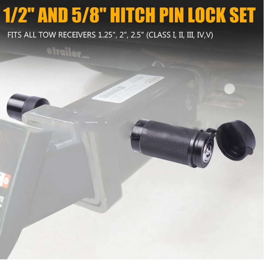 Trailers Spare Parts 5/8" Trailer Hitch Pin Receiver Lock