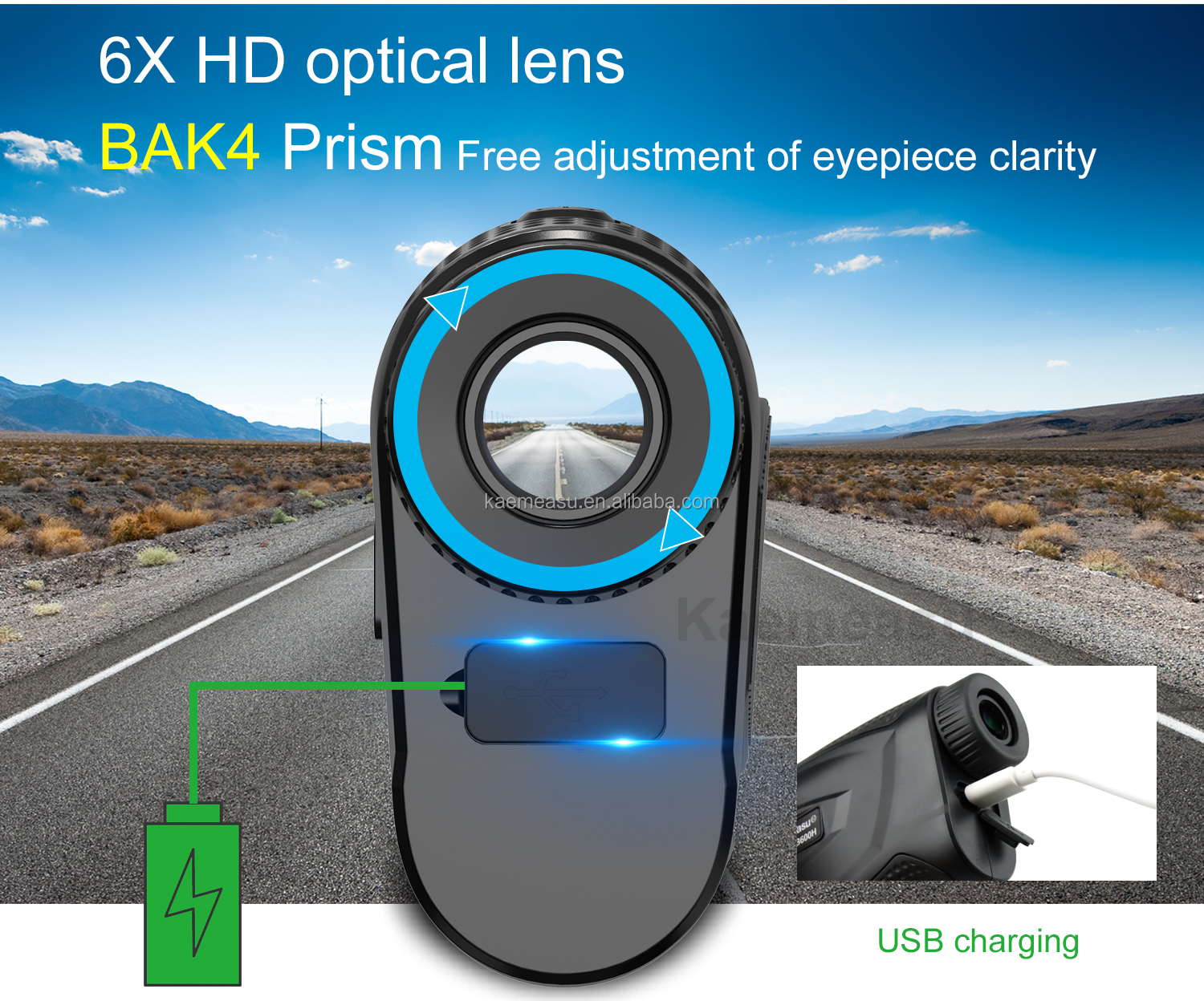 High-precision fast response laser rangefinder 450M telescope golf rangefinder
