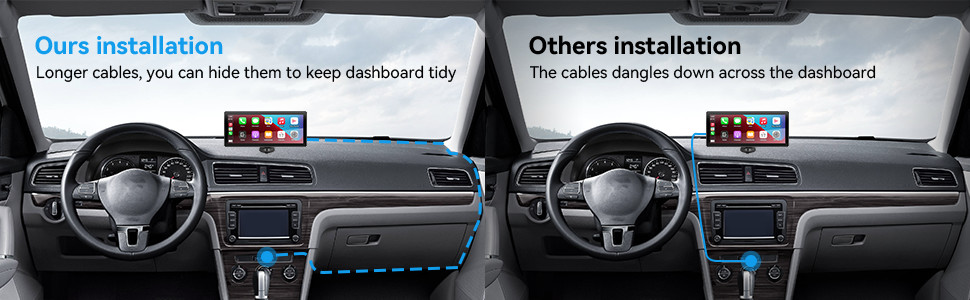 HD 8.8 Inch Wireless and Wired Carplay Android Auto Monitor For VOLKSWAGEN