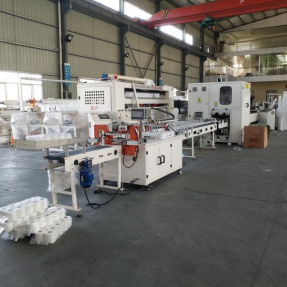 Log Saw Toilet Paper Rewinding Machine 11kw Multiple Rolls Packing Mach 380V 50HZ