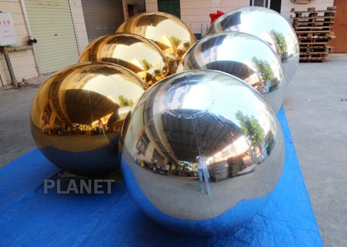 Durable Gold Inflatable Mirror Ball For Event Decoration EN71 EN14960 CE