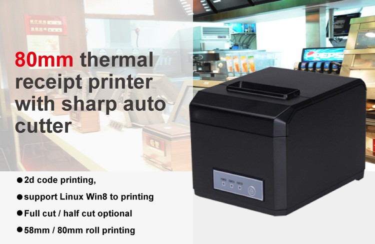 USB Interface 80mm Thermal Printer for Fast and Consistent Printing at 300mm/sec