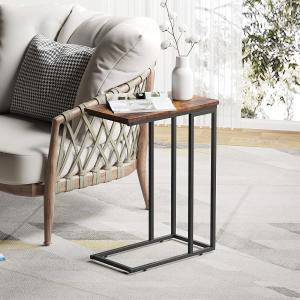 Side Table, End Table, C Shaped Small Night Table Sofa End Table with Optional
