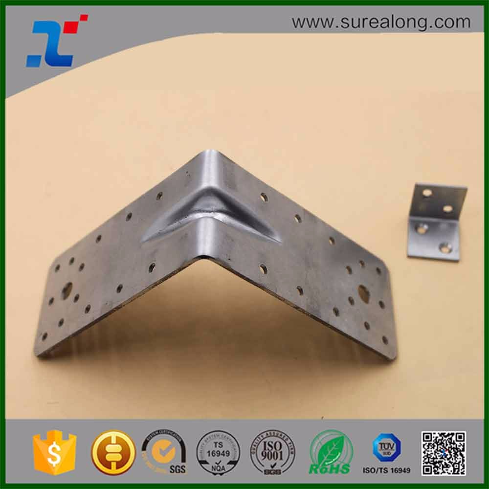Custom Size Reinforced Stamping Chrome 90 Degree Iron Angle Brace for B2B