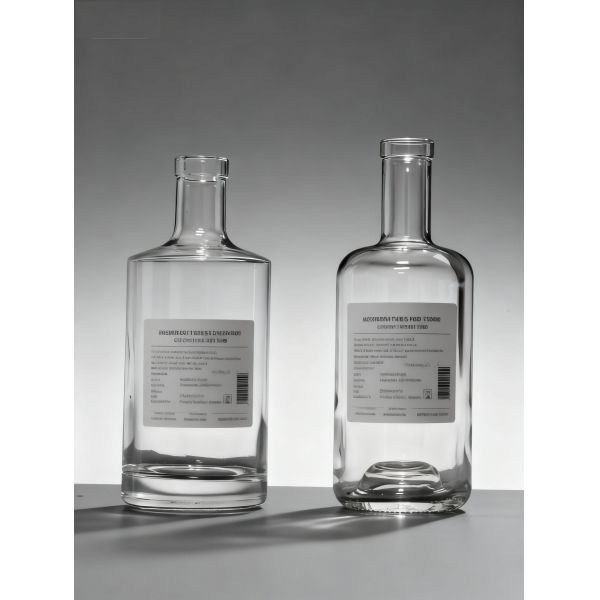 750ml Jersey Whiskey Glass Bottle -Customization, Super Flint Glass Bottle,