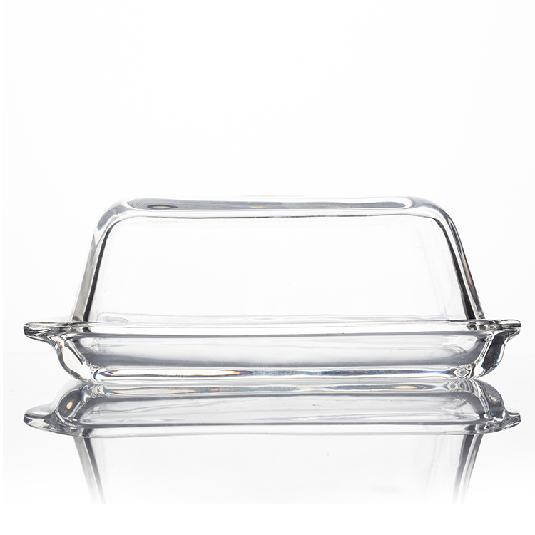 Factory Whosale High Quality Clear Glass Butter Dish Set
