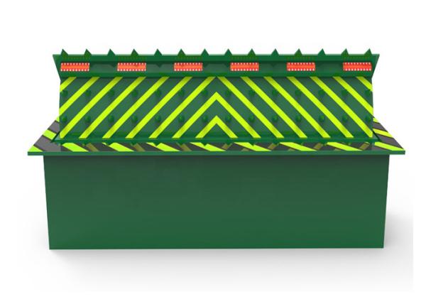 Full Automatic Hydraulic Road Barriers Security LED Light Warning 380V Power