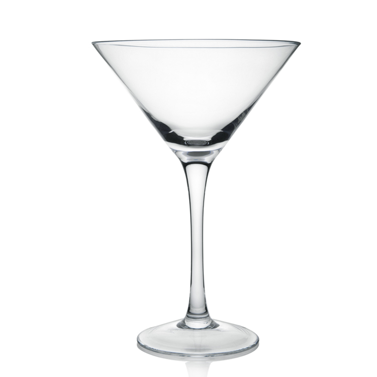 Transparent Goblet Cocktail Glass Crystal Cut Martini Glass For Bars