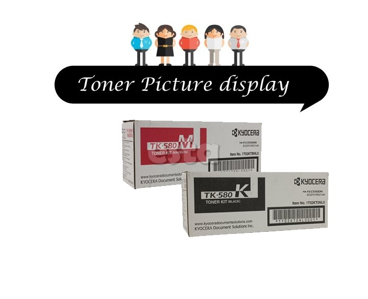 TK580 Kyocera Toner Cartridges FS - C5150DN 4- Pack Black / Cyan / Magenta / Yellow