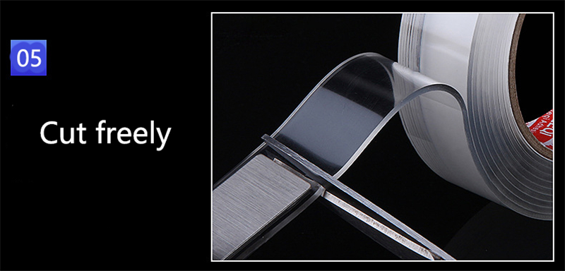 High Sticky Gel Suction Size Magic Nano Double Sided Tape for Transparent Surfaces