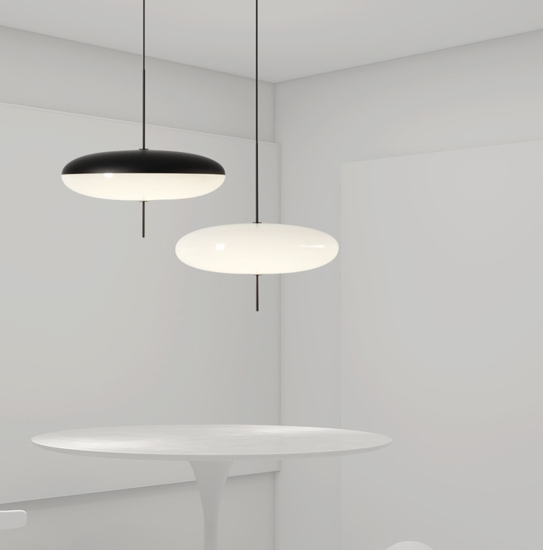 Black And White Flying Saucer Pendant Light Modern Art Bedroom Pendant Lamp(WH-GP-116)