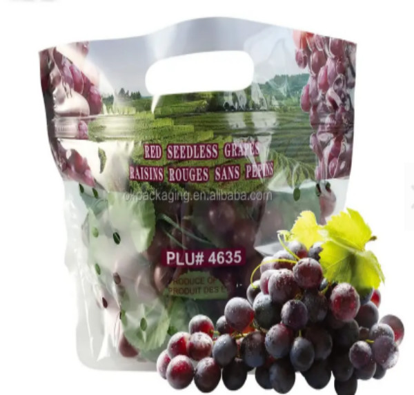 Quality Reusable Ziplock Plastic Grape Bags Food Grade Transparent Color for sale