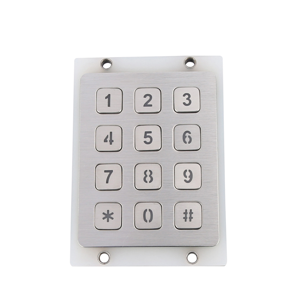 ip68 waterproof higher quality aluminum piezo keypad with 12 keys